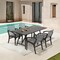 Armen Living Koala and Brighton 5 Piece Outdoor Patio Dining Set in Dark Eucalyptus Wood and Gray Rope 840254333680 - alternate 10